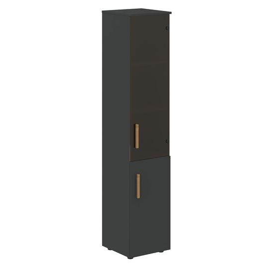 Шкаф колонка комбинированая с топом Skyland FORTA FHC 40.2(L) черный графит/дуб гамильтон