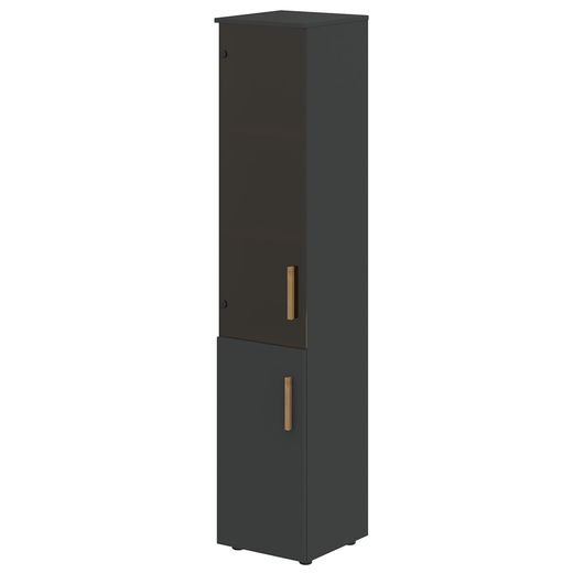 Шкаф колонка комбинированая с топом Skyland FORTA FHC 40.2(R) черный графит/дуб гамильтон