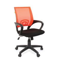 Кресло оператора Chairman 696 black сетка/ткань оранжевый/черный