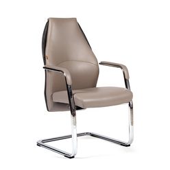 Кресло посетителя Chairman BASIC V экопремиум светло-бежевый/темно-серый