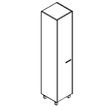 Шкаф колонна Skyland OFFIX-NEW OHC 45.1 дуб сонома светлый/металлик