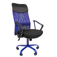 Кресло руководителя Chairman 610 CMet сетка/ткань синий/черный