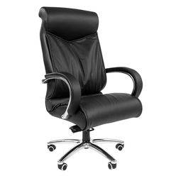 Кресло руководителя Chairman 420 кожа черный