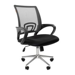 Кресло оператора Chairman 696 Chrome сетка/ткань серый/черный