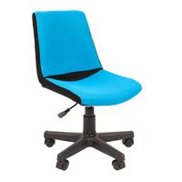 Кресло детское Chairman KIDS 115 ткань черный/голубой