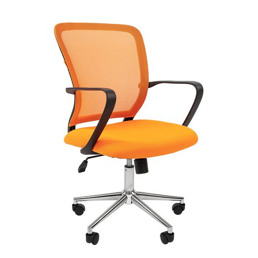 Кресло оператора Chairman 698 Chrome сетка/ткань оранжевый