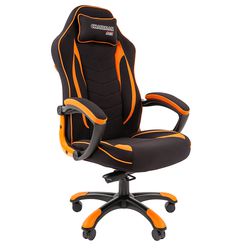 Кресло геймерское Chairman GAME 28 ткань черный/оранжевый