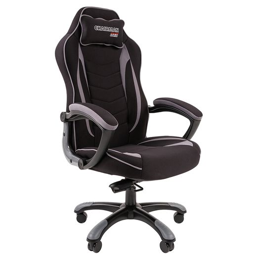 Кресло геймерское Chairman GAME 28 ткань черный/серый