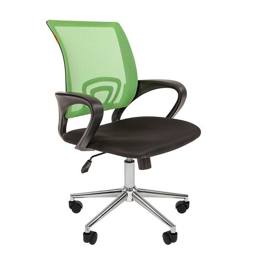 Кресло оператора Chairman 696 Chrome сетка/ткань черный/зеленый