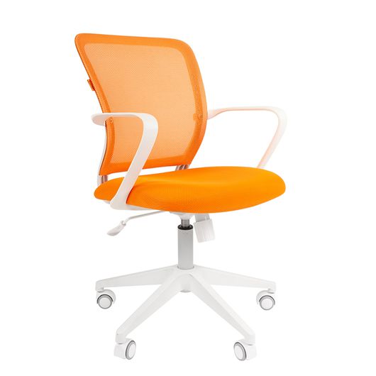 Кресло оператора Chairman 698 white сетка/ткань оранжевый