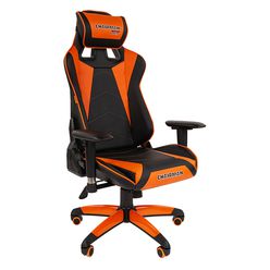Кресло геймерское Chairman GAME 44 экокожа черный/оранжевый