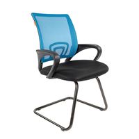 Кресло посетителя Chairman 696 V сетка/ткань голубой/черный
