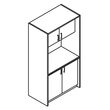 Шкаф для посуды Skyland SIMPLE PLUS SCB 120.2ML бук тиара/металлик