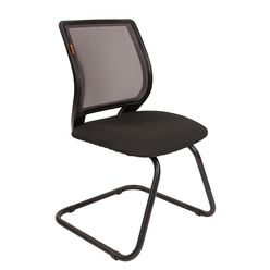 Кресло посетителя Chairman 699 V сетка/ткань серый/черный