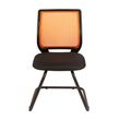 Кресло посетителя Chairman 699 V сетка/ткань оранжевый/черный