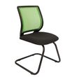 Кресло посетителя Chairman 699 V сетка/ткань светло-зеленый/черный