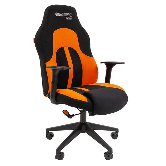 Кресло геймерское Chairman GAME 11 ткань черный/оранжевый