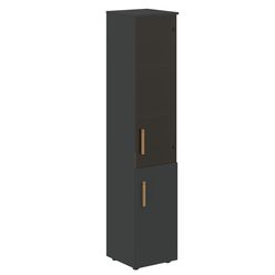 Шкаф колонка комбинированая с топом Skyland FORTA FHC 40.2(L) черный графит/дуб гамильтон