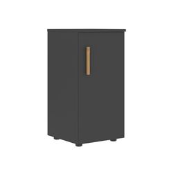 Шкаф колонка с глухой малой дверью и топом Skyland FORTA FLC 40.1(L) черный графит