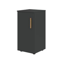 Шкаф колонка с глухой малой дверью и топом Skyland FORTA FLC 40.1(R) черный графит