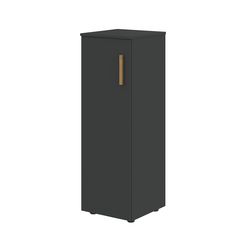 Шкаф колонка с глухой средней дверью и топом Skyland FORTA FMC 40.1(R) черный графит