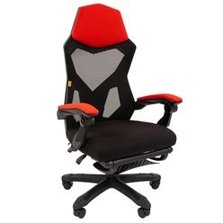 Кресло геймерское Chairman 571 ткань черный/красный