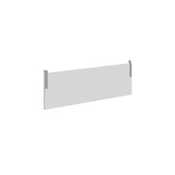 Фронтальная панель к одинарным столам Skyland XTEN GLOSS XGDST 127.1 белый/нержавеющая сталь