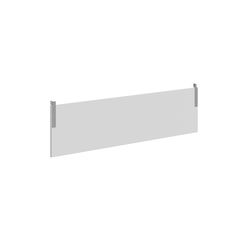 Фронтальная панель к одинарным столам Skyland XTEN GLOSS XGDST 147.1 белый/нержавеющая сталь