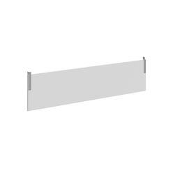 Фронтальная панель к одинарным столам Skyland XTEN GLOSS XGDST 167.1 белый/нержавеющая сталь