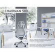 Кресло руководителя Chairman 580 сетка/ткань черный