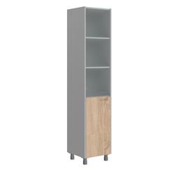 Шкаф колонна комбинированная Skyland OFFIX-NEW OHC 45.2 дуб сонома светлый/металлик