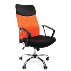 Кресло руководителя Chairman 610 сетка/ткань оранжевый/черный