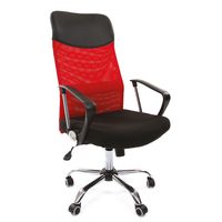 Кресло руководителя Chairman 610 сетка/ткань красный/черный