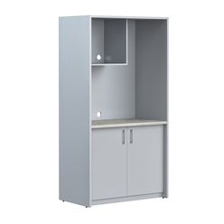 Шкаф для посуды Skyland SIMPLE PLUS SCB 120.3 серый/металлик