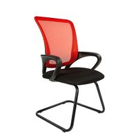 Кресло посетителя Chairman 969 V сетка/ткань красный/черный