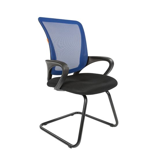 Кресло посетителя Chairman 969 V сетка/ткань синий/черный