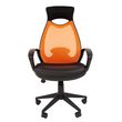Кресло оператора Chairman 840 black сетка/ткань/экокожа оранжевый/черный