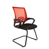 Кресло посетителя Chairman 696 V сетка/ткань красный/черный
