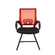 Кресло посетителя Chairman 696 V сетка/ткань красный/черный