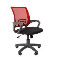 Кресло оператора Chairman 696 Grey сетка/ткань красный/черный