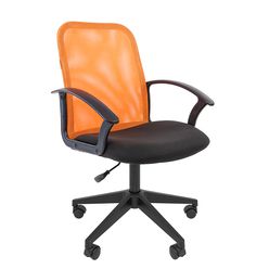 Кресло оператора Chairman 615 сетка/ткань оранжевый/черный