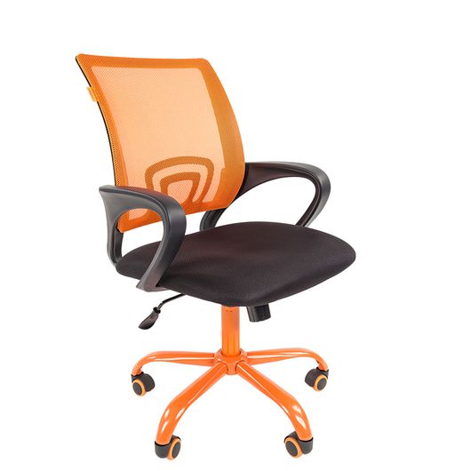 Кресло оператора Chairman 696 CMet сетка/ткань оранжевый/черный