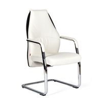 Кресло посетителя Chairman BASIC V экопремиум белый/черный