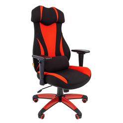 Кресло геймерское Chairman GAME 14 ткань черный/красный