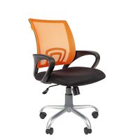 Кресло оператора Chairman 696 Silver сетка/ткань оранжевый/черный