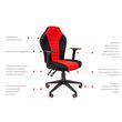 Кресло геймерское Chairman GAME 8 ткань черный/синий