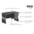 Стол компьютерный Skyland SKILLL STG 1385 антрацит/красный