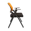 Кресло посетителя Chairman NEXX сетка/ткань оранжевый/черный